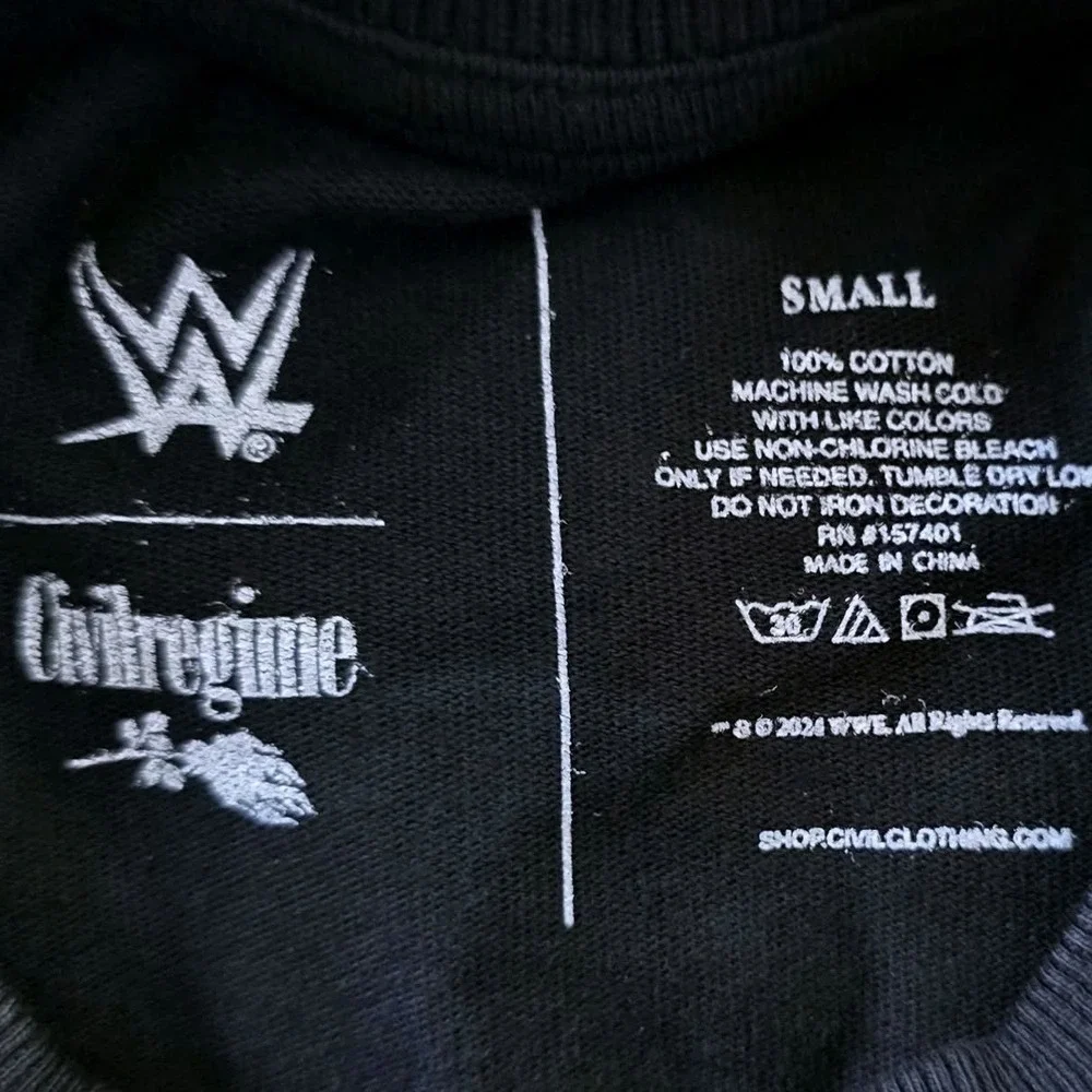 Civil Regime WWE Stone Cold Steve Austin Fear Oversized‎ Tee Black Small NEW